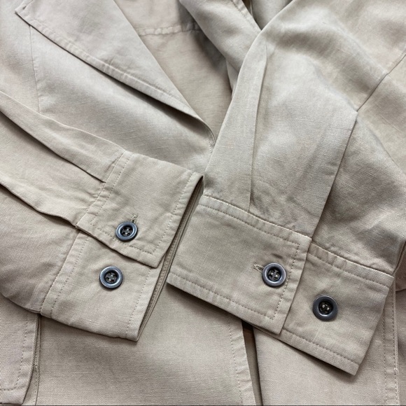 Eileen Fisher Tencel Linen Notched Collar Jacket - Picture 6 of 8